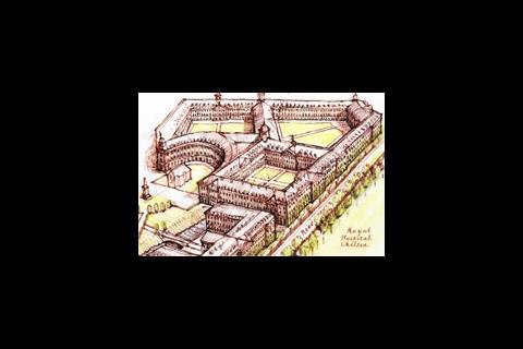 Design for Chelsea Barracks by Quinlan Terry